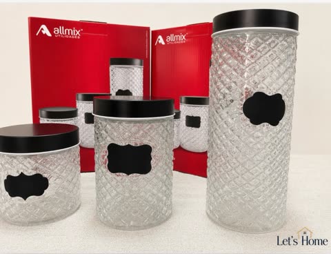 Conjunto com 3 Potes de Vidro
